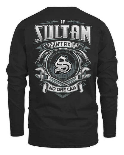 SULTAN AP81-K4-626 - Personalized Ahmed Quote Apparel “If Ahmed Can't Fix It, No One Can” - Men's Long Sleeved T-Shirt - Black