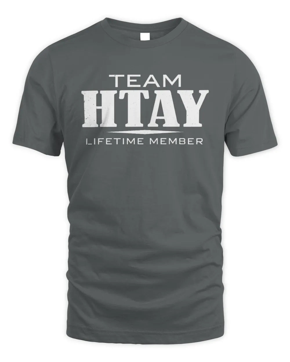 HTAY BL62-K4-128 - Personalized “Team NAME Lifetime Member” - Unisex Standard T-Shirt - Charcoal