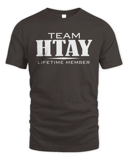 HTAY BL62-K4-128 - Personalized “Team NAME Lifetime Member” - Unisex Standard T-Shirt - Dark Chocolate