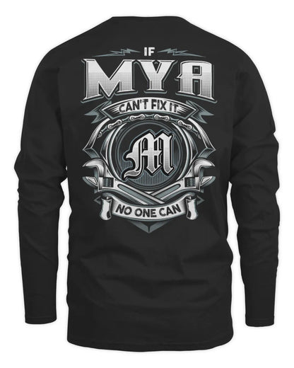 MYA AP81-K4-626 - Personalized Ahmed Quote Apparel “If Ahmed Can't Fix It, No One Can” - Men's Long Sleeved T-Shirt - Black