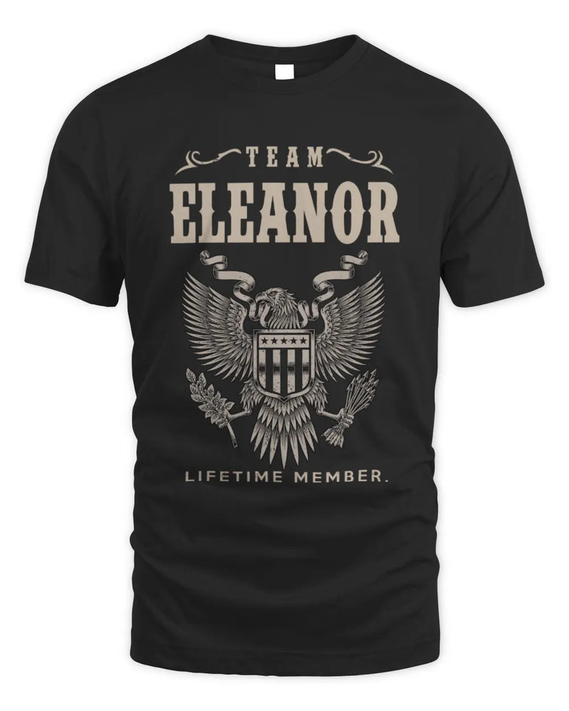 ELEANOR TP06-K82 – Personalized Classic Style Apparel “Team NAME Lifetime Member” - Unisex Standard T-Shirt - Black