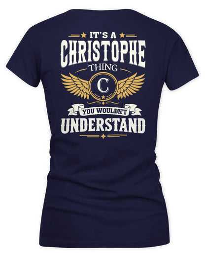 CHRISTOPHE KT06-M008 It’s a [NAME] Thing – You Wouldn’t Understand | Personalized Vintage T-Shirt - Women's V-Neck T-Shirt - Navy