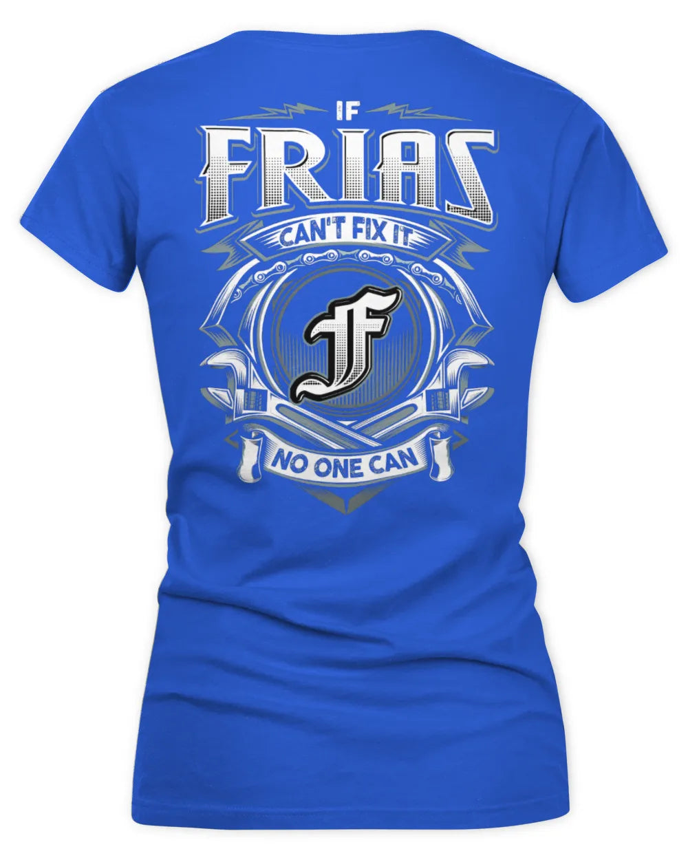 FRIAS AP81-K4-626 - Personalized Ahmed Quote Apparel “If Ahmed Can't Fix It, No One Can” - Women's V-Neck T-Shirt - Royal