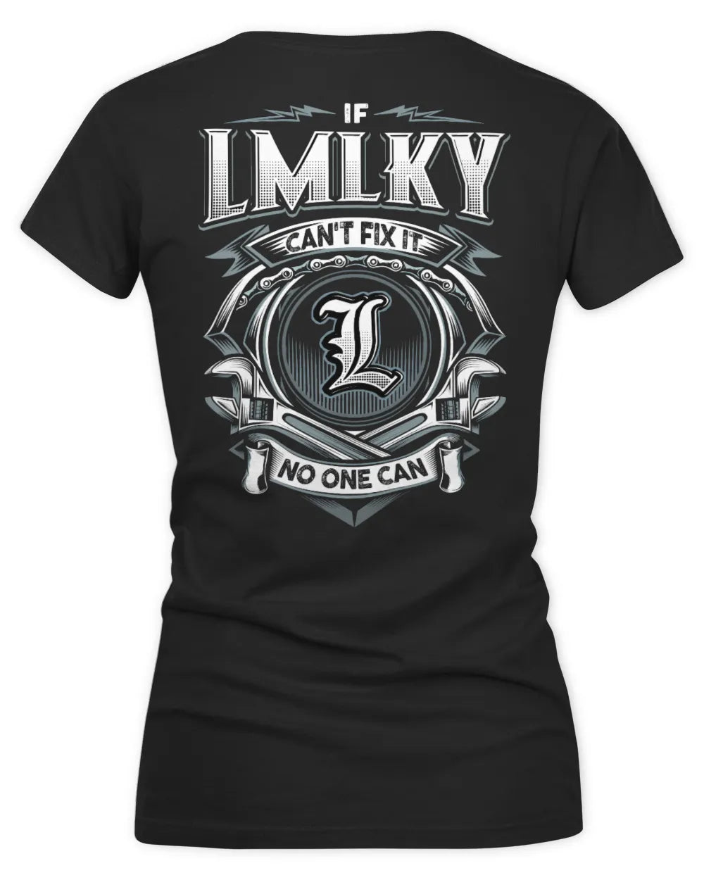 LMLKY AP81-K4-626 - Personalized Ahmed Quote Apparel “If Ahmed Can't Fix It, No One Can” - Women's V-Neck T-Shirt - Black