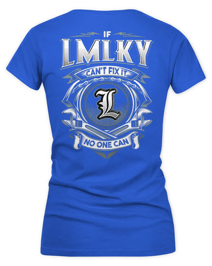 LMLKY AP81-K4-626 - Personalized Ahmed Quote Apparel “If Ahmed Can't Fix It, No One Can” - Women's V-Neck T-Shirt - Royal