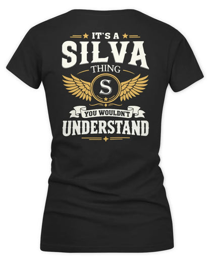 SILVA KT06-M008 It’s a [NAME] Thing – You Wouldn’t Understand | Personalized Vintage T-Shirt - Women's V-Neck T-Shirt - Black