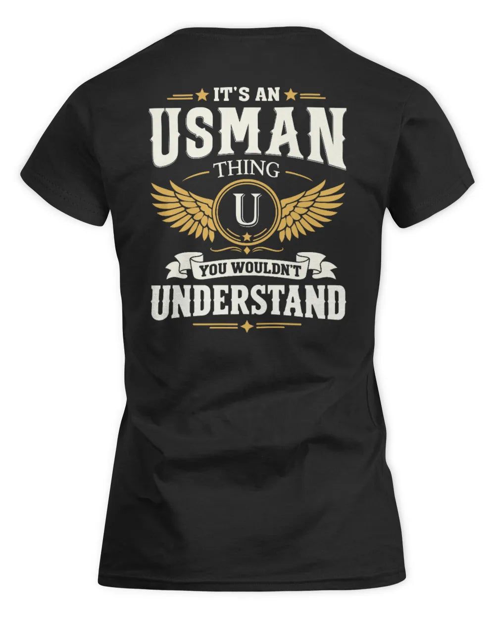 USMAN KT06-M008 It’s a [NAME] Thing – You Wouldn’t Understand | Personalized Vintage T-Shirt - Women's Standard T-Shirt - Black