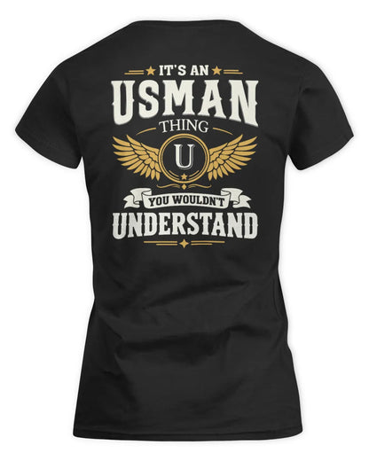 USMAN KT06-M008 It’s a [NAME] Thing – You Wouldn’t Understand | Personalized Vintage T-Shirt - Women's Standard T-Shirt - Black