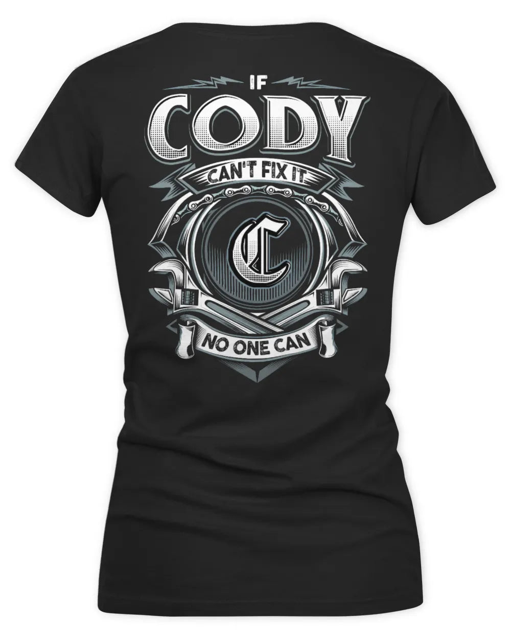 CODY AP81-K4-626 - Personalized Ahmed Quote Apparel “If Ahmed Can't Fix It, No One Can” - Women's V-Neck T-Shirt - Black