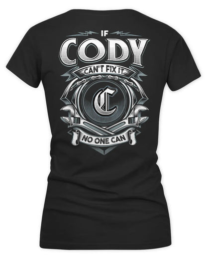 CODY AP81-K4-626 - Personalized Ahmed Quote Apparel “If Ahmed Can't Fix It, No One Can” - Women's V-Neck T-Shirt - Black