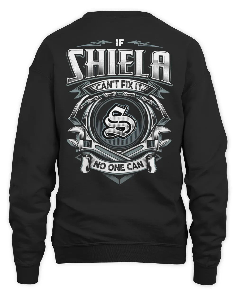 SHIELA AP81-K4-626 - Personalized Ahmed Quote Apparel “If Ahmed Can't Fix It, No One Can” - Unisex Sweatshirt - Black