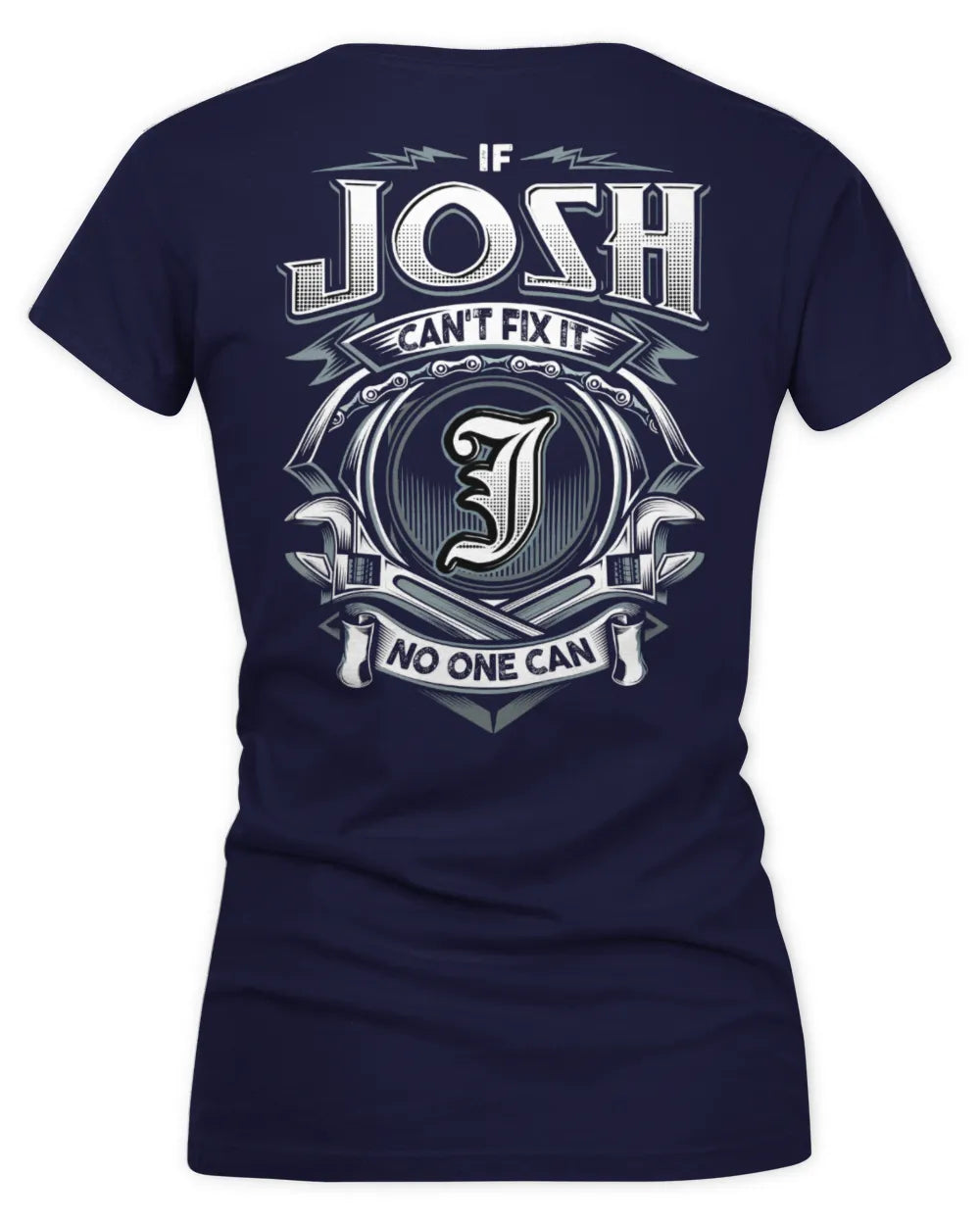 JOSH AP81-K4-626 - Personalized Ahmed Quote Apparel “If Ahmed Can't Fix It, No One Can” - Women's V-Neck T-Shirt - Navy