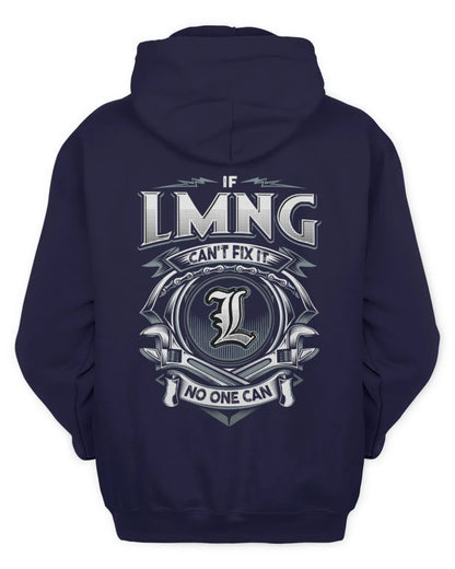 LMNG AP81-K4-626 - Personalized Ahmed Quote Apparel “If Ahmed Can't Fix It, No One Can” - Unisex Hoodie - Navy