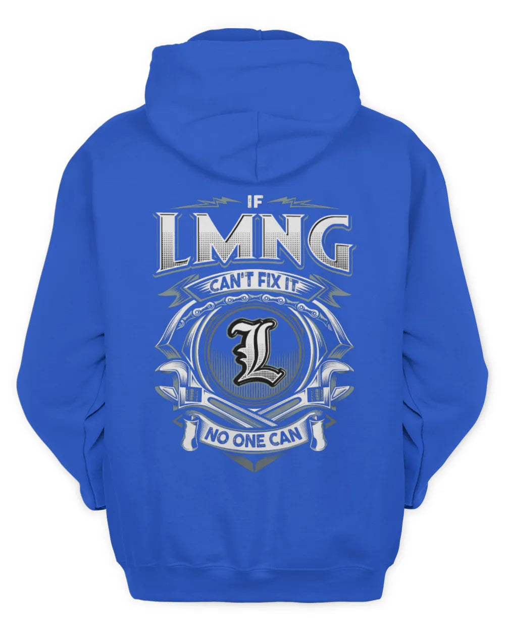 LMNG AP81-K4-626 - Personalized Ahmed Quote Apparel “If Ahmed Can't Fix It, No One Can” - Unisex Hoodie - Royal