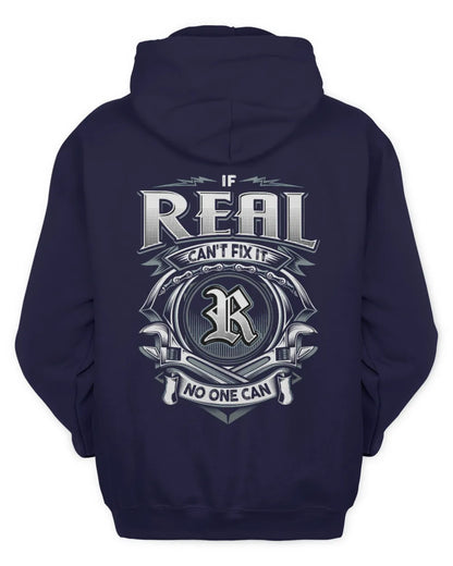 REAL AP81-K4-626 - Personalized Ahmed Quote Apparel “If Ahmed Can't Fix It, No One Can” - Unisex Hoodie - Navy