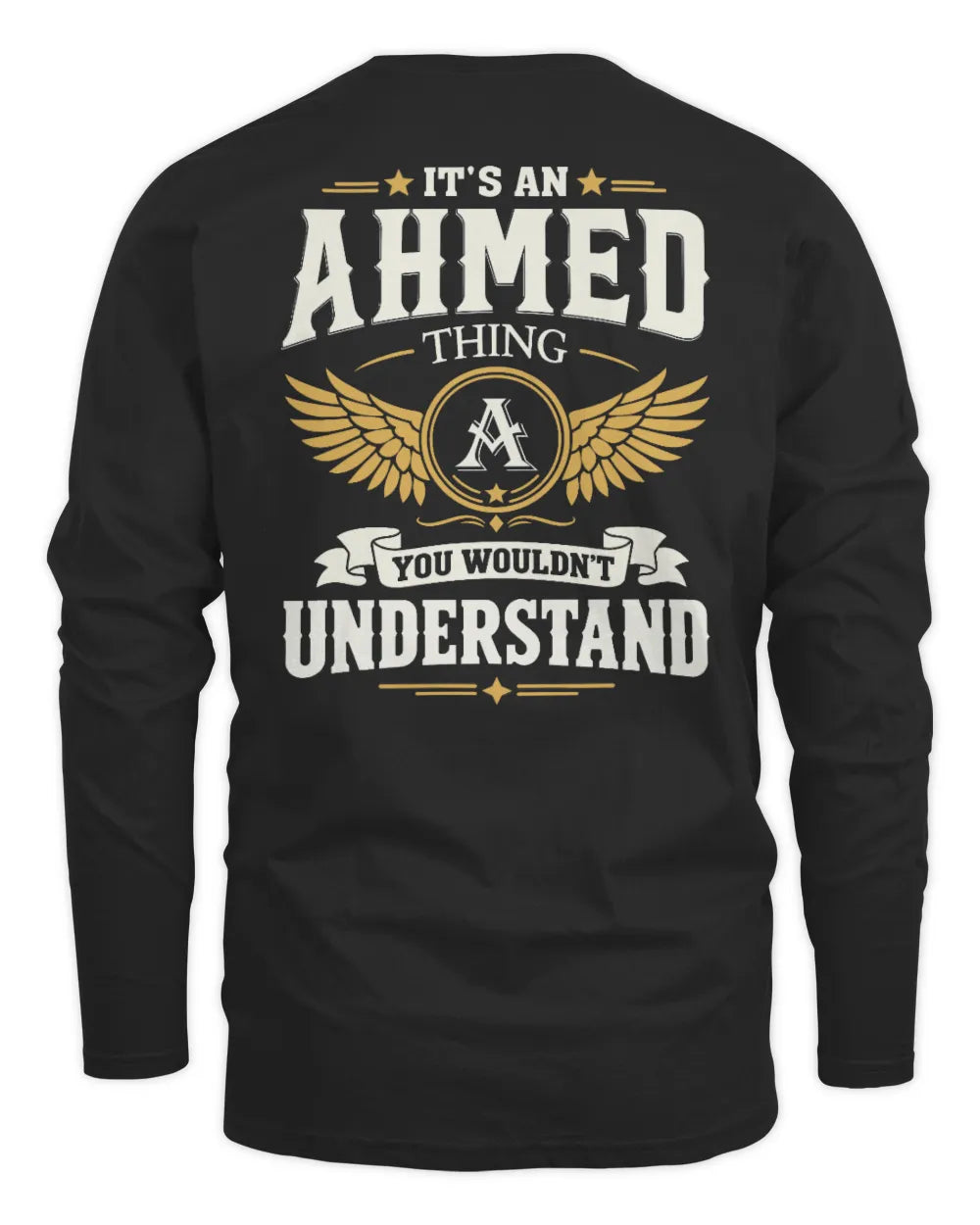 AHMED KT06-M008 It’s a [NAME] Thing – You Wouldn’t Understand | Personalized Vintage T-Shirt - Men's Long Sleeved T-Shirt - Black