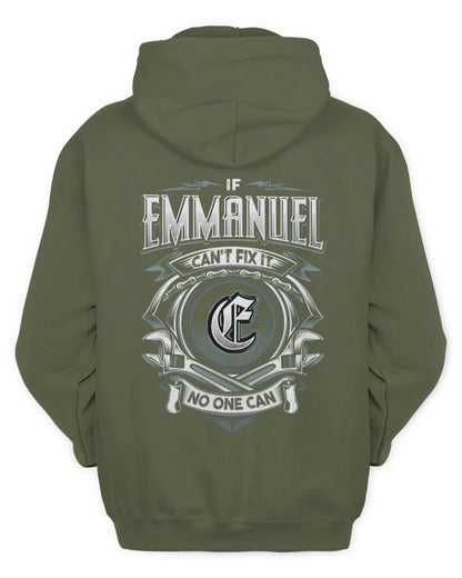 EMMANUEL AP81-K4-626 - Personalized Ahmed Quote Apparel “If Ahmed Can't Fix It, No One Can” - Unisex Hoodie - Military Green