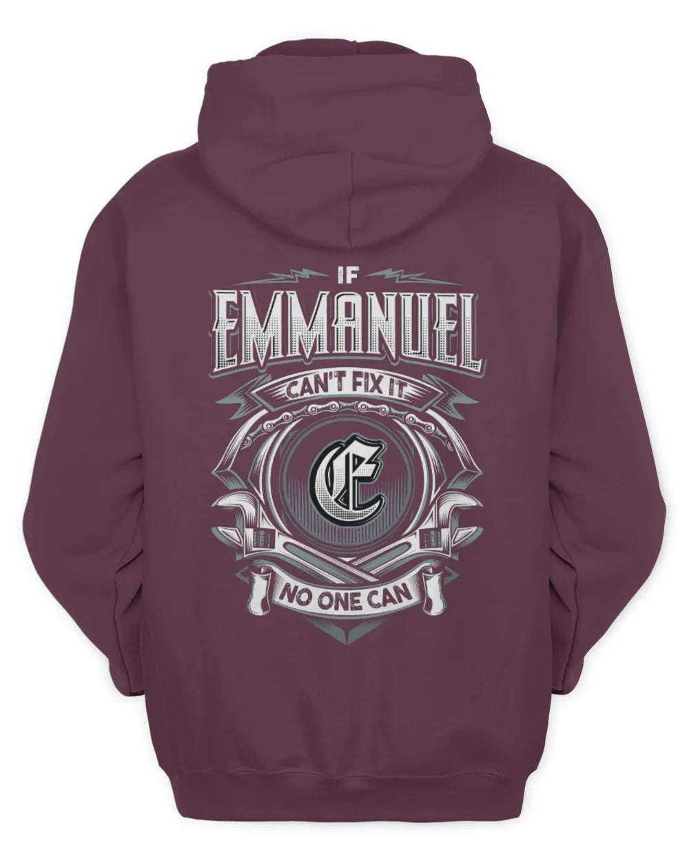 EMMANUEL AP81-K4-626 - Personalized Ahmed Quote Apparel “If Ahmed Can't Fix It, No One Can” - Unisex Hoodie - Maroon