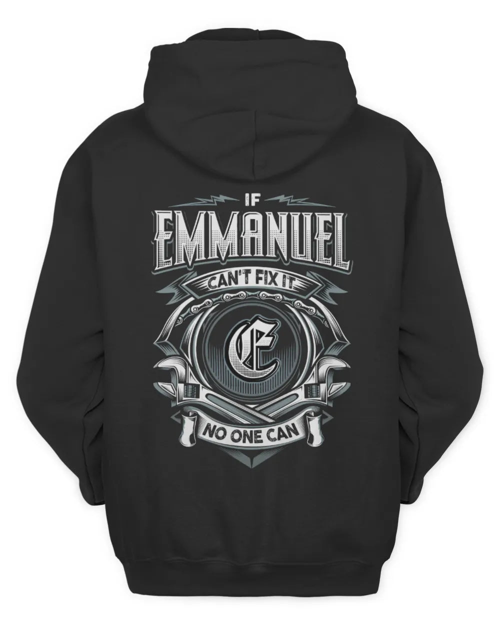 EMMANUEL AP81-K4-626 - Personalized Ahmed Quote Apparel “If Ahmed Can't Fix It, No One Can” - Unisex Hoodie - Black