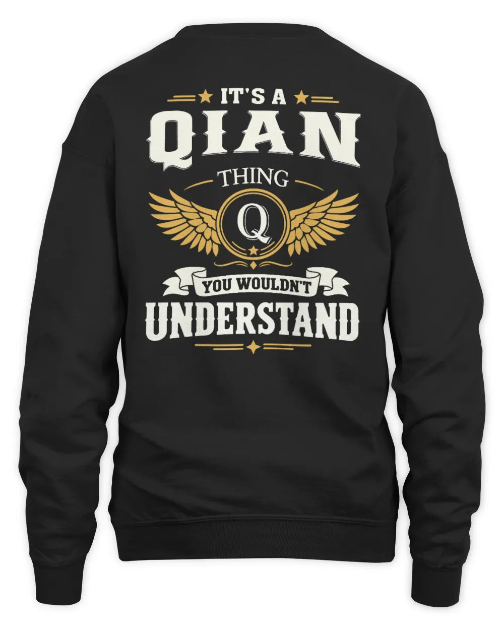 QIAN KT06-M008 It’s a [NAME] Thing – You Wouldn’t Understand | Personalized Vintage T-Shirt - Unisex Sweatshirt - Black