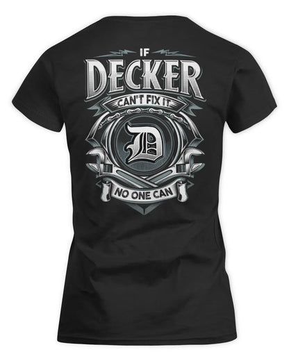 DECKER AP81-K4-626 - Personalized Ahmed Quote Apparel “If Ahmed Can't Fix It, No One Can” - Women's Standard T-Shirt - Black