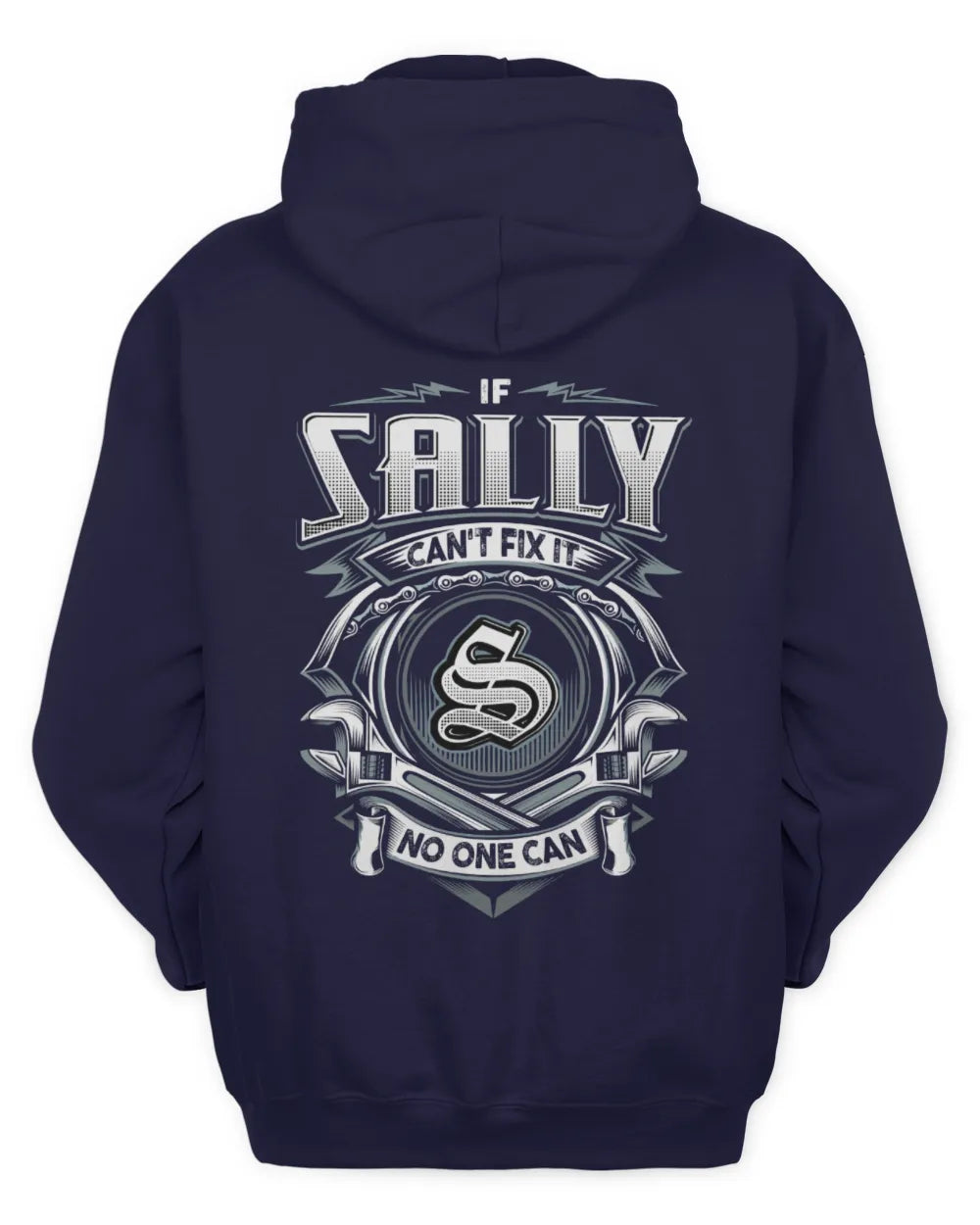 SALLY AP81-K4-626 - Personalized Ahmed Quote Apparel “If Ahmed Can't Fix It, No One Can” - Unisex Hoodie - Navy
