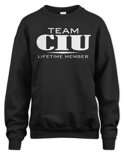 CIU BL62-K4-128 - Personalized “Team NAME Lifetime Member” - Unisex Sweatshirt - Black