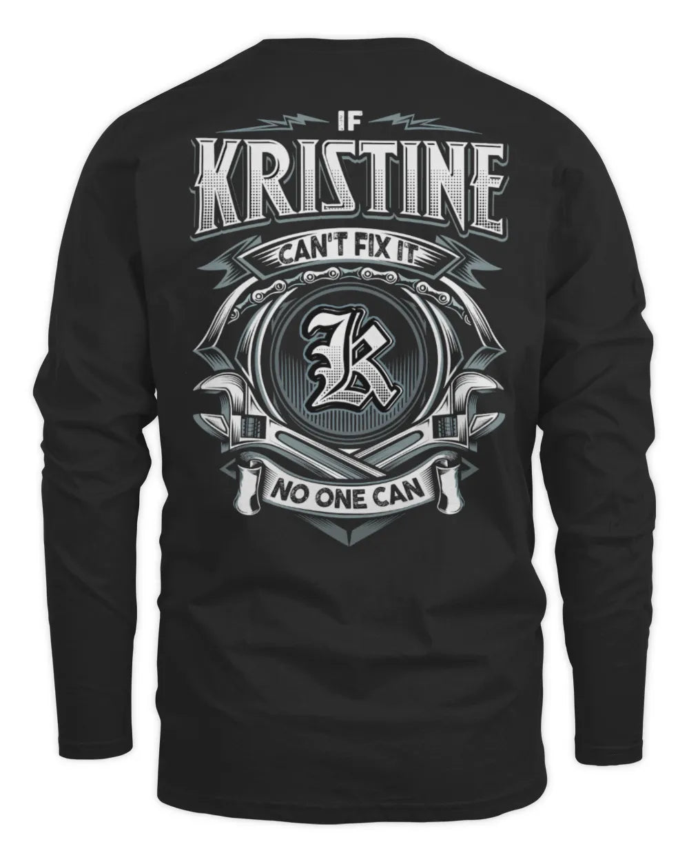 KRISTINE AP81-K4-626 - Personalized Ahmed Quote Apparel “If Ahmed Can't Fix It, No One Can” - Men's Long Sleeved T-Shirt - Black