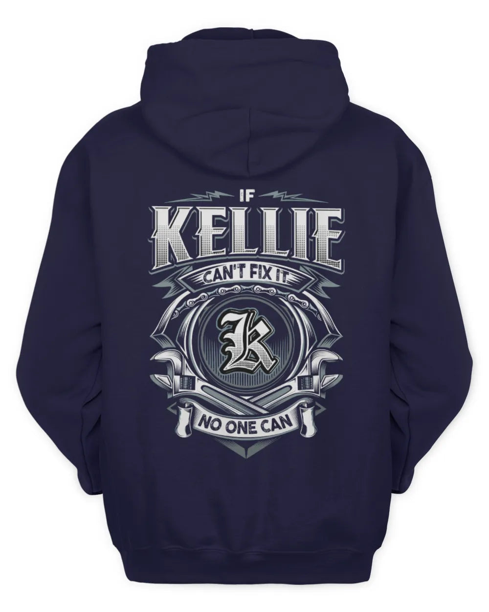 KELLIE AP81-K4-626 - Personalized Ahmed Quote Apparel “If Ahmed Can't Fix It, No One Can” - Unisex Hoodie - Navy