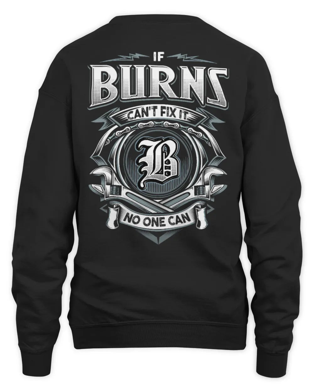 BURNS AP81-K4-626 - Personalized Ahmed Quote Apparel “If Ahmed Can't Fix It, No One Can” - Unisex Sweatshirt - Black