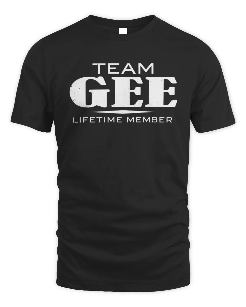 GEE BL62-K4-128 - Personalized “Team NAME Lifetime Member” - Unisex Standard T-Shirt - Black