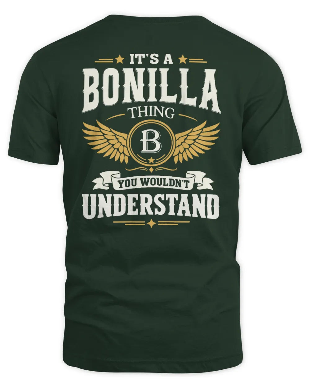 BONILLA KT06-M008 It’s a [NAME] Thing – You Wouldn’t Understand | Personalized Vintage T-Shirt - Unisex Standard T-Shirt - Forest Green