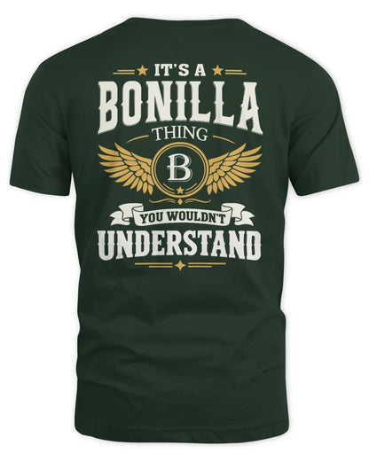 BONILLA KT06-M008 It’s a [NAME] Thing – You Wouldn’t Understand | Personalized Vintage T-Shirt - Unisex Standard T-Shirt - Forest Green