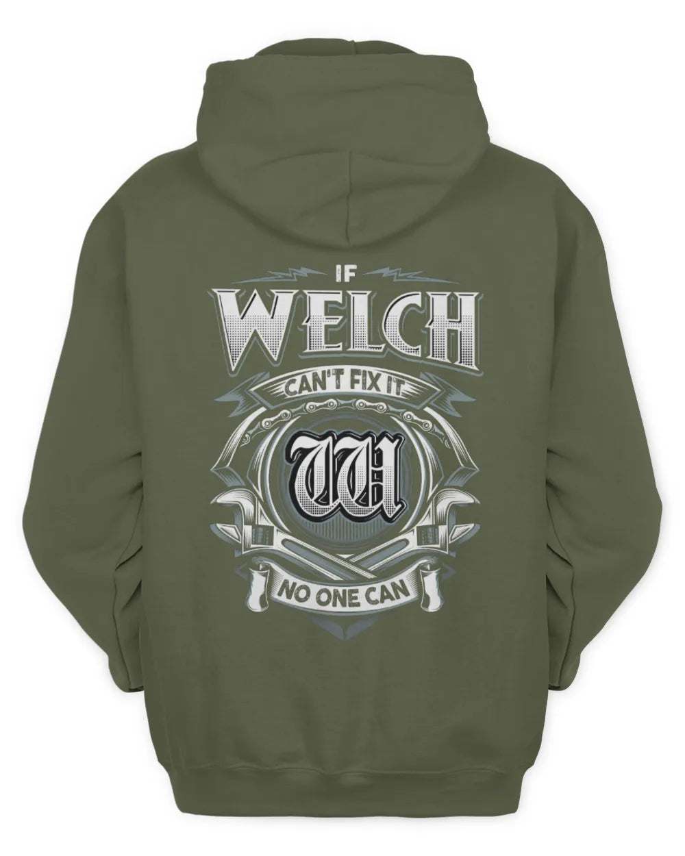 WELCH AP81-K4-626 - Personalized Ahmed Quote Apparel “If Ahmed Can't Fix It, No One Can” - Unisex Hoodie - Military Green