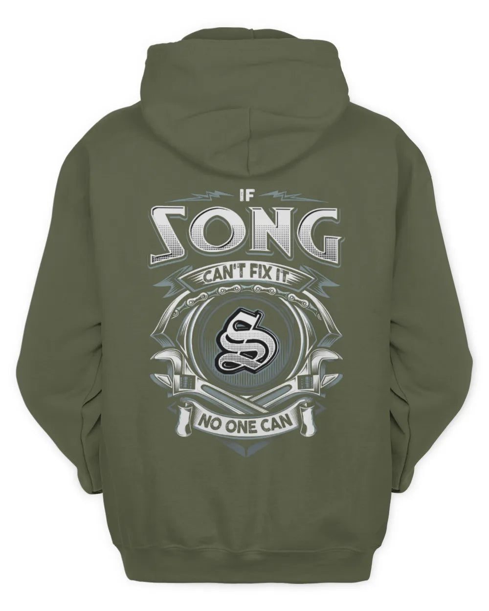 SONG AP81-K4-626 - Personalized Ahmed Quote Apparel “If Ahmed Can't Fix It, No One Can” - Unisex Hoodie - Military Green