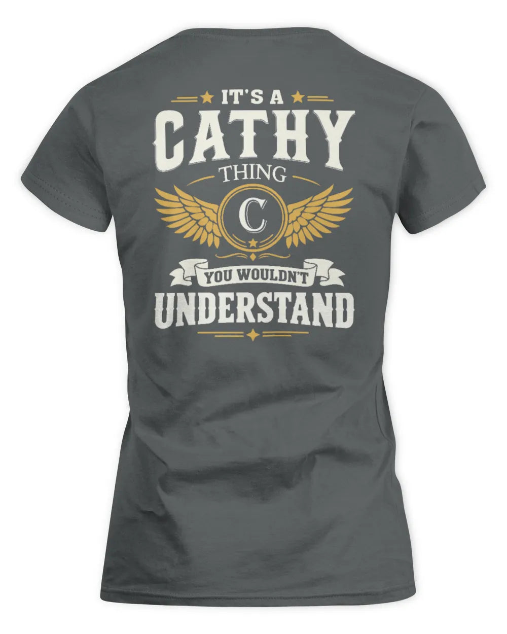 CATHY KT06-M008 It’s a [NAME] Thing – You Wouldn’t Understand | Personalized Vintage T-Shirt - Women's Standard T-Shirt - Charcoal