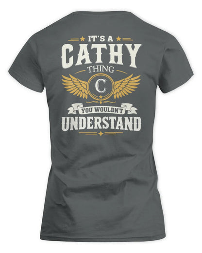 CATHY KT06-M008 It’s a [NAME] Thing – You Wouldn’t Understand | Personalized Vintage T-Shirt - Women's Standard T-Shirt - Charcoal