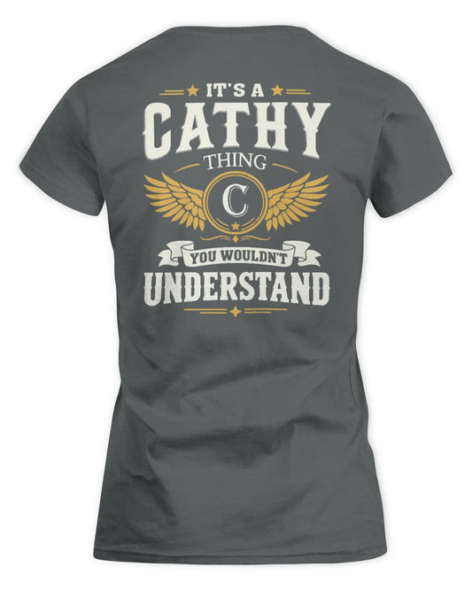 CATHY KT06-M008 It’s a [NAME] Thing – You Wouldn’t Understand | Personalized Vintage T-Shirt - Women's Standard T-Shirt - Charcoal