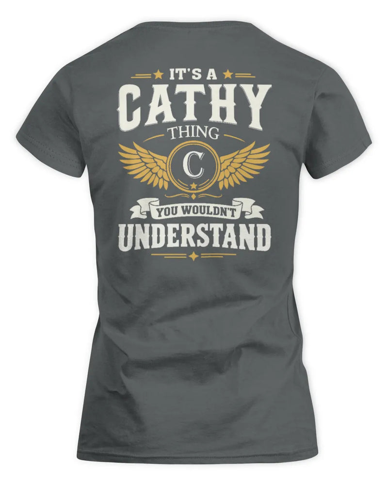 CATHY KT06-M008 It’s a [NAME] Thing – You Wouldn’t Understand | Personalized Vintage T-Shirt - Women's Standard T-Shirt - Charcoal