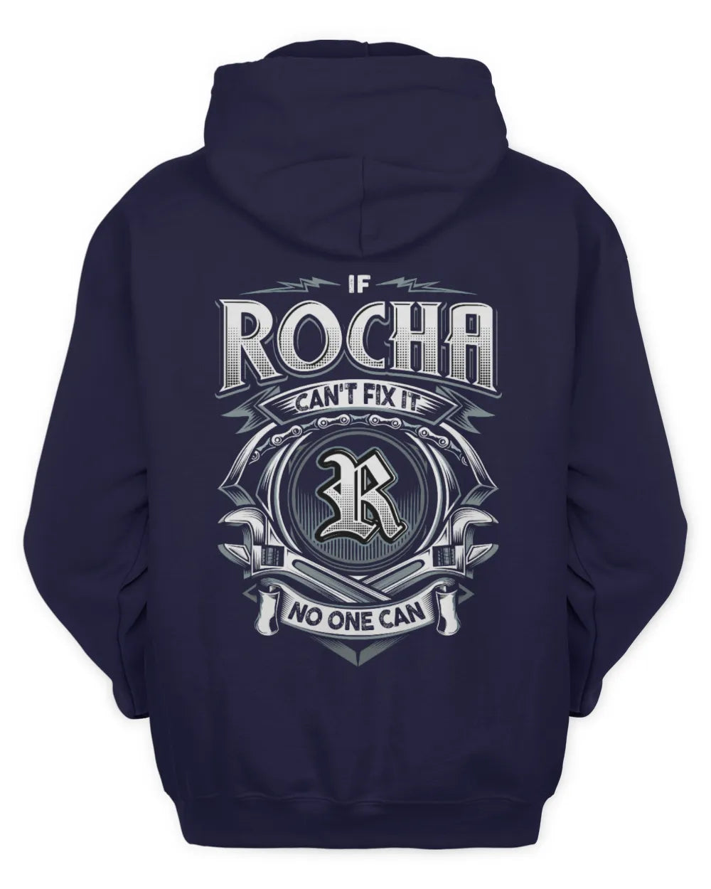 ROCHA AP81-K4-626 - Personalized Ahmed Quote Apparel “If Ahmed Can't Fix It, No One Can” - Unisex Hoodie - Navy