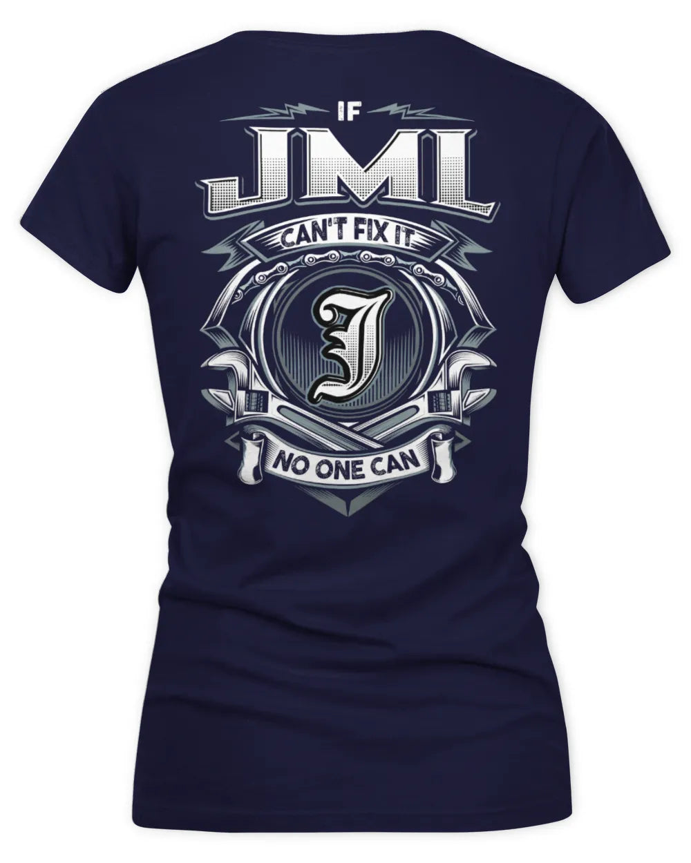 JML AP81-K4-626 - Personalized Ahmed Quote Apparel “If Ahmed Can't Fix It, No One Can” - Women's V-Neck T-Shirt - Navy