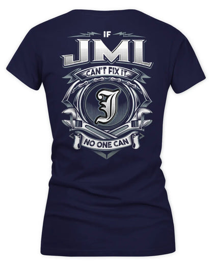 JML AP81-K4-626 - Personalized Ahmed Quote Apparel “If Ahmed Can't Fix It, No One Can” - Women's V-Neck T-Shirt - Navy