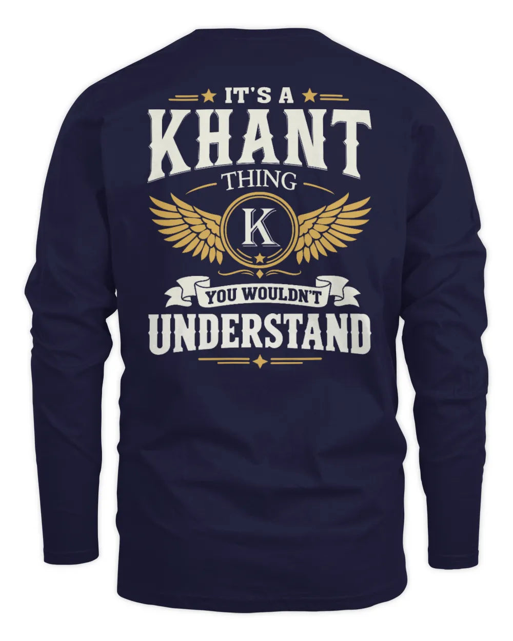KHANT KT06-M008 It’s a [NAME] Thing – You Wouldn’t Understand | Personalized Vintage T-Shirt - Men's Long Sleeved T-Shirt - Navy
