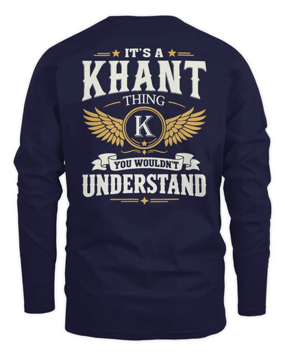 KHANT KT06-M008 It’s a [NAME] Thing – You Wouldn’t Understand | Personalized Vintage T-Shirt - Men's Long Sleeved T-Shirt - Navy
