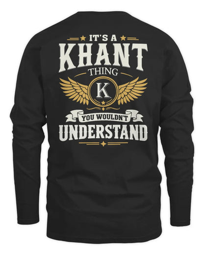 KHANT KT06-M008 It’s a [NAME] Thing – You Wouldn’t Understand | Personalized Vintage T-Shirt - Men's Long Sleeved T-Shirt - Black