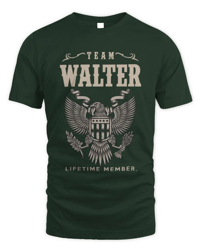 WALTER TP06-K82 – Personalized Classic Style Apparel “Team NAME Lifetime Member” - Unisex Standard T-Shirt - Forest Green