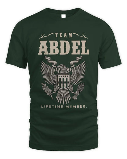 ABDEL TP06-K82 – Personalized Classic Style Apparel “Team NAME Lifetime Member” - Unisex Standard T-Shirt - Forest Green