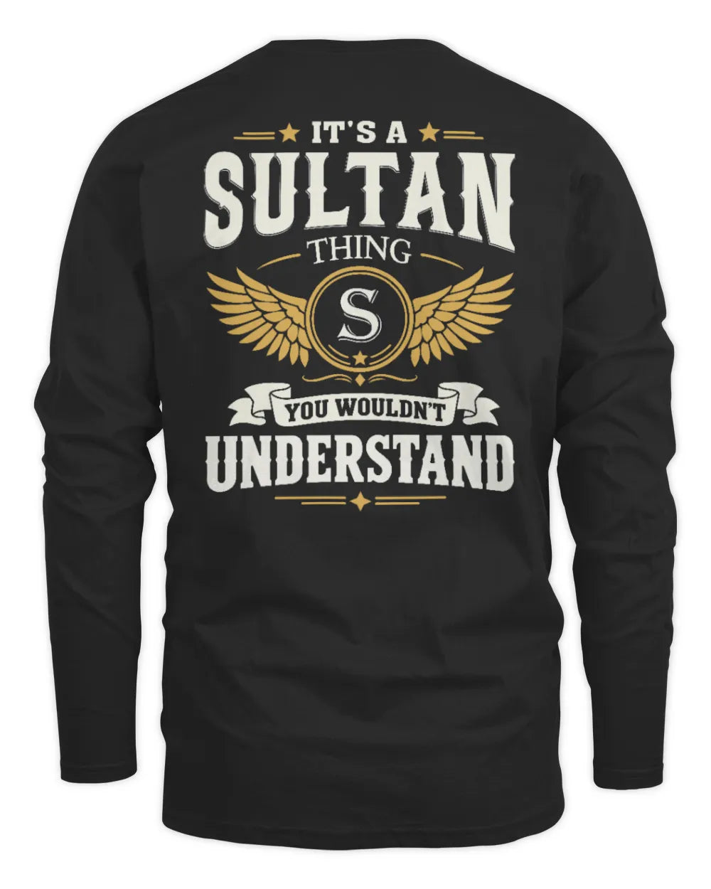 SULTAN KT06-M008 It’s a [NAME] Thing – You Wouldn’t Understand | Personalized Vintage T-Shirt - Men's Long Sleeved T-Shirt - Black