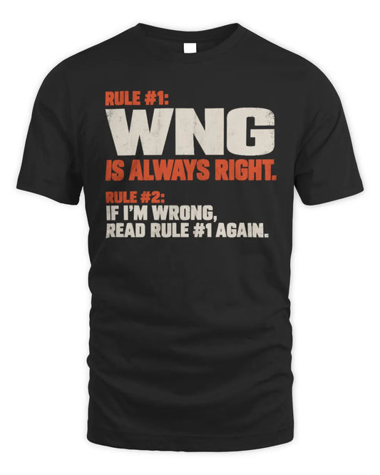 WNG NP1-H006 
Always Right Personalized Name T-Shirt – Funny Custom Name Shirt - Unisex Standard T-Shirt - Black