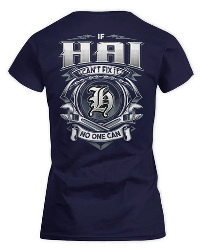 HAI AP81-K4-626 - Personalized Ahmed Quote Apparel “If Ahmed Can't Fix It, No One Can” - Women's Standard T-Shirt - Navy